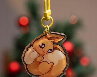 PKMN Eevee Acrylic Charm Keychain
