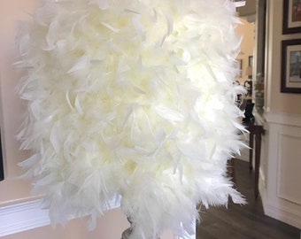feather ball lamp shade