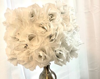 white flower lamp shade