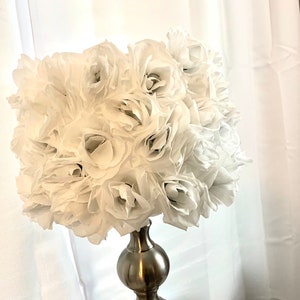 White rose lamp shade