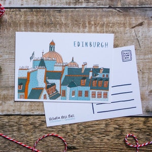 Carte postale d'horizon d'Édimbourg