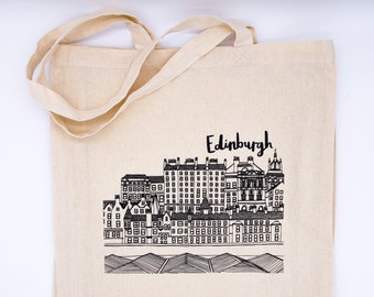 Edinburgh Skyline Tote Tas