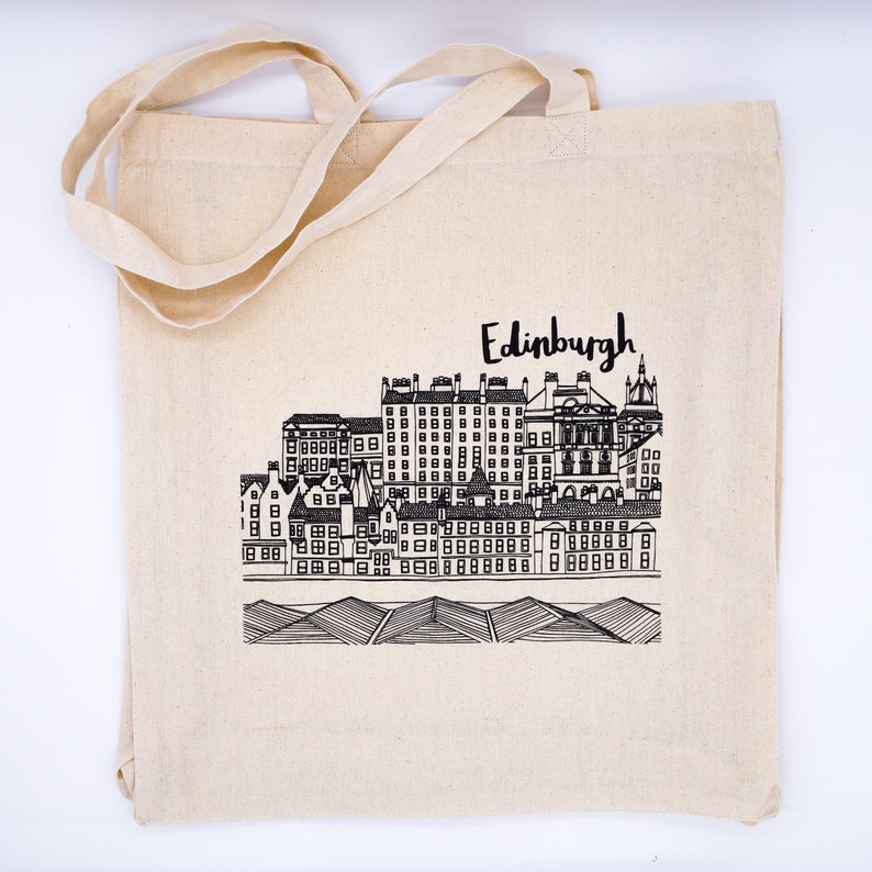 Edinburgh Skyline Tote Bag image 1