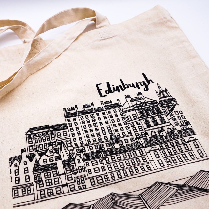 Edinburgh Skyline Tote Bag image 2