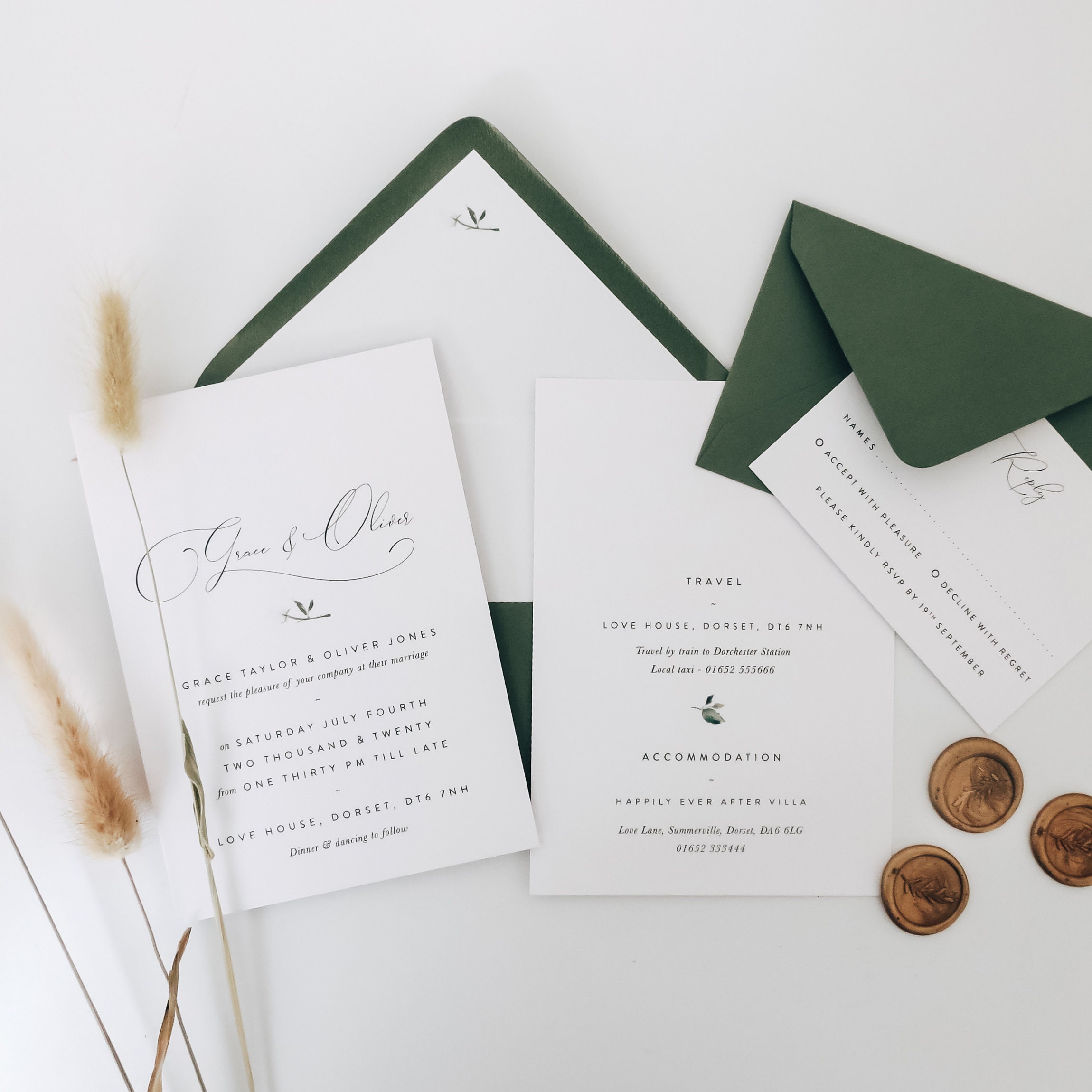 Happily Ever After Wedding Invitation NONPERSONALISED SAMPLE Etsy