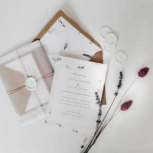 Floral Blush Wedding Invitation NON-PERSONALISED SAMPLE