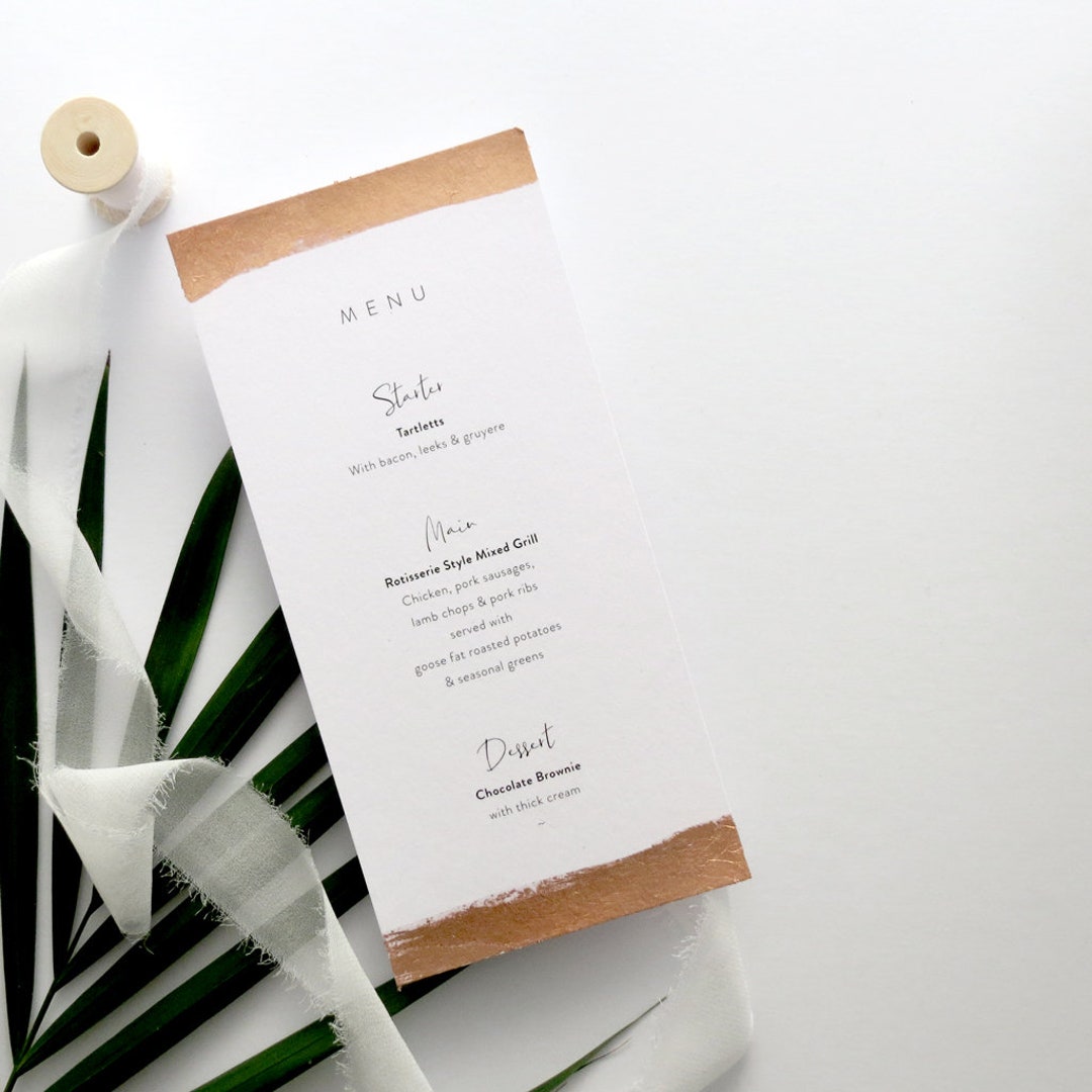Gilded Edge Menus - Etsy