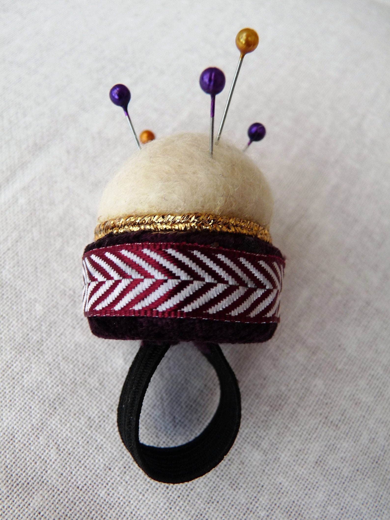 Ring Pin Cushion Finger Pin Cushion Sewing Gift Sewers Etsy
