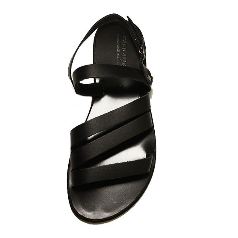 Ledersandalen, schwarze Ledersandalen, Damensandalen, Slingback-Sandalen aus Leder, Riemchensandalen, Sommerschuhe, aus echtem Leder Bild 6