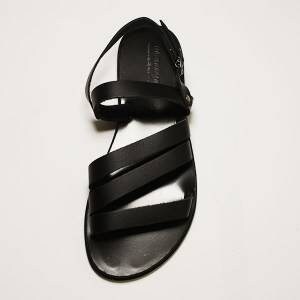 Ledersandalen, schwarze Ledersandalen, Damensandalen, Slingback-Sandalen aus Leder, Riemchensandalen, Sommerschuhe, aus echtem Leder Bild 2