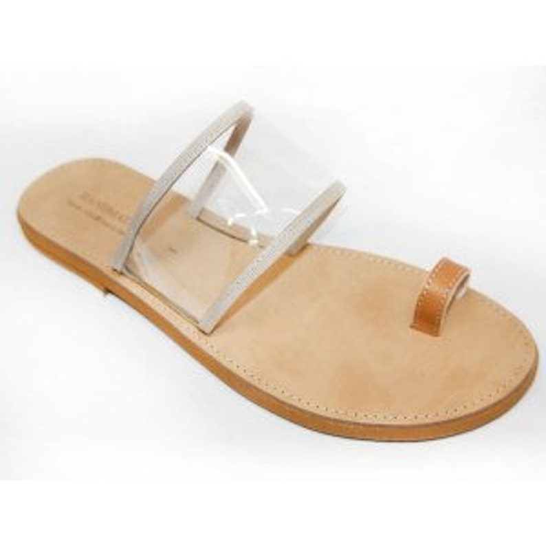 see through flat sandals