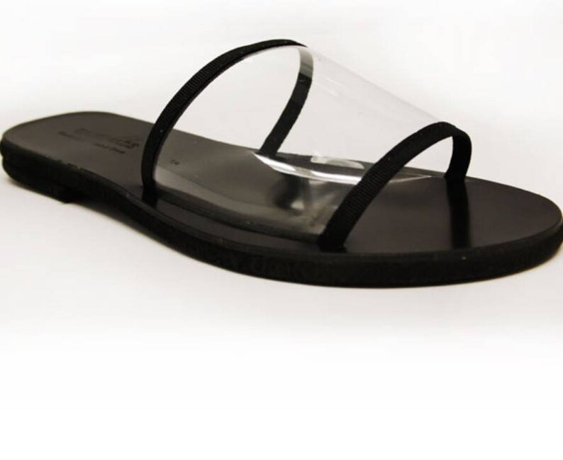 see through flat sandals