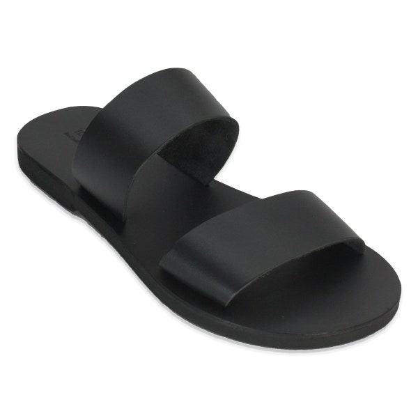 Handgemachte griechische Ledersandalen, Flip Flop für Männer, Criss Cross Sandalen für Männer, Slides auf Sandalen, Slides für Männer, Geschenk für ihn