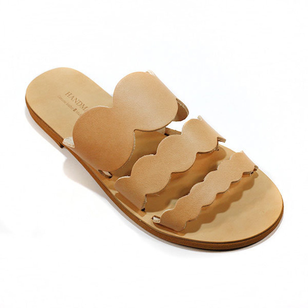Genuine Leather Women Sandals, Leather Sandal Shoe, Leather Flats Shoes