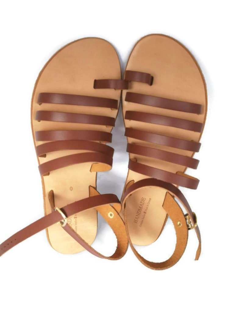 tooled leather sandals