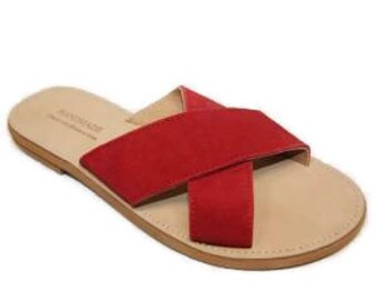 red and yellow sandals