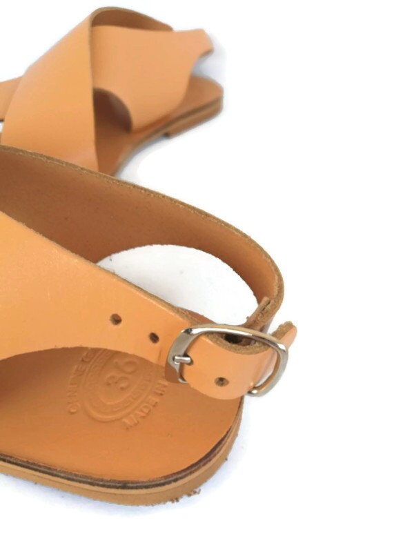 Leather handmade Greek Sandals | Etsy