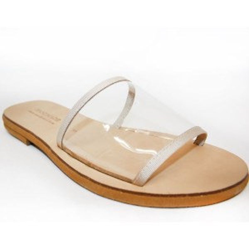 see through flat sandals