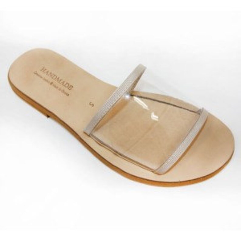see through flat sandals