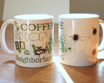 Mug "COFFEE SHOP" - ARROW / Oliver Queen / Felicity Smoak / Stephen Amell / Emily Bett Rickards