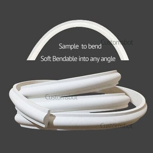 0.6"/0.8"/1.4" Bendable Soft Molding Trim Strip for Furniture Arch Design, Back Flat, for Wall, Ceiling, Furniture and Album Frame, SB01A