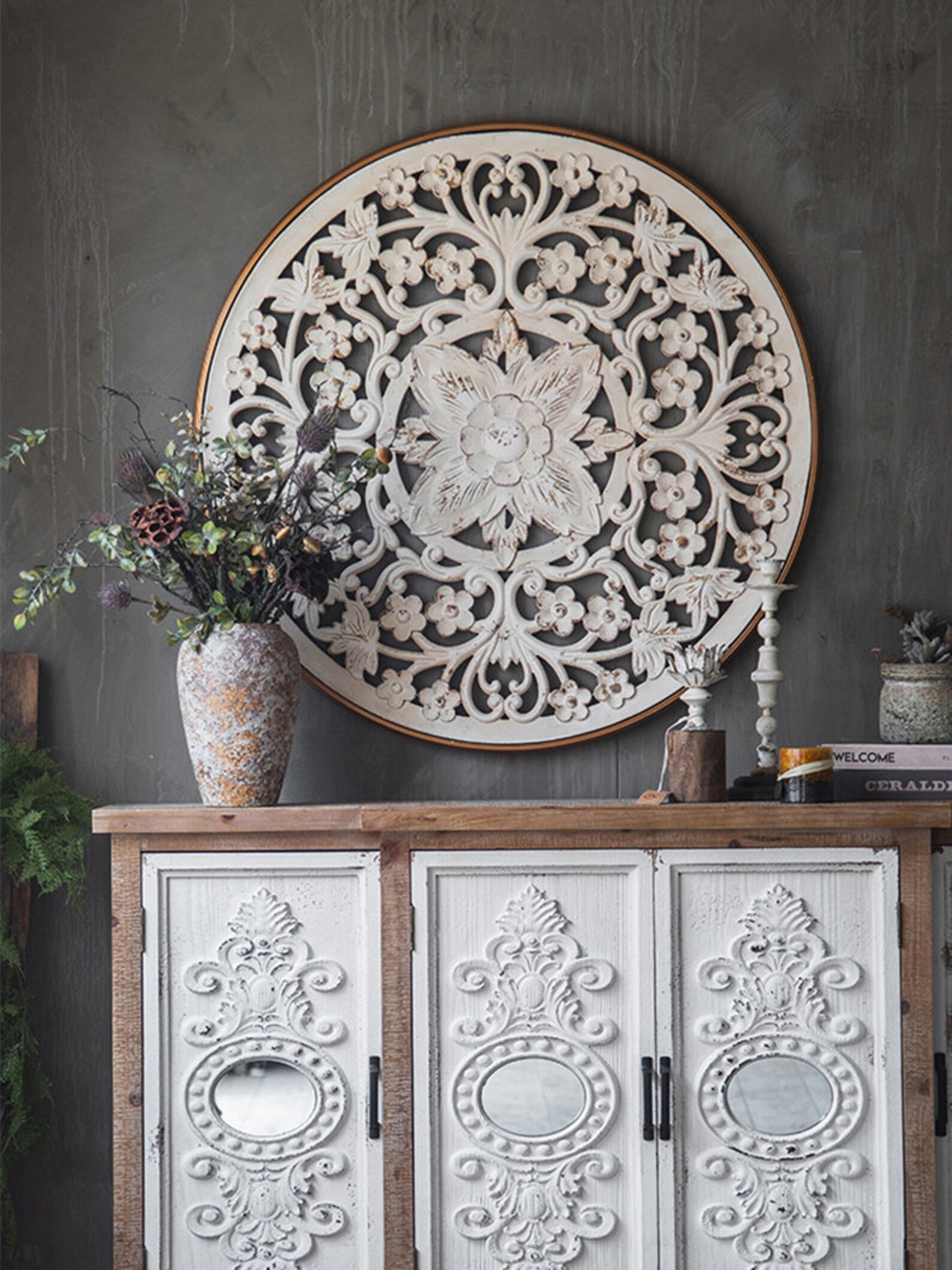 34 87cm Shabby Chic Home Decal Wood Wall Hanging Etsy