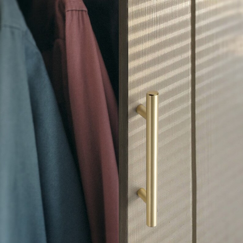 3 to 33 Brushed Brass & Black Pulls Drawer Etsy