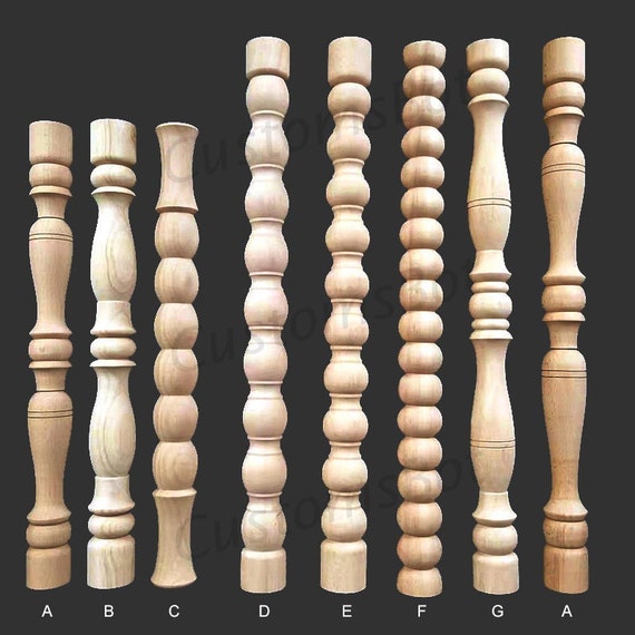 Unpainted Wood Small Table Post All Rounded Diameter 25cm Side