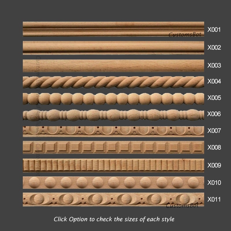 Miniature Channel Molding Wood Trim 1/2 Wide X 6 Long X6 Pieces CLA77068 