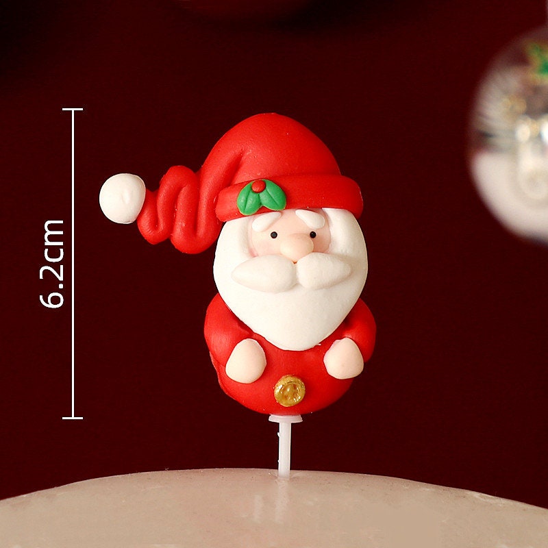 Polymer clay Santa Claus for Birthday & Christmas decor Cake Etsy