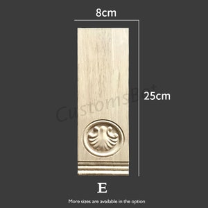 Rectangle Carved Wood Appliques for interior, Back Flat, 1pc, Shabby Chic FURNITURE APPLIQUES, Fireplace Corbel Brackets Decals, MD091 image 8