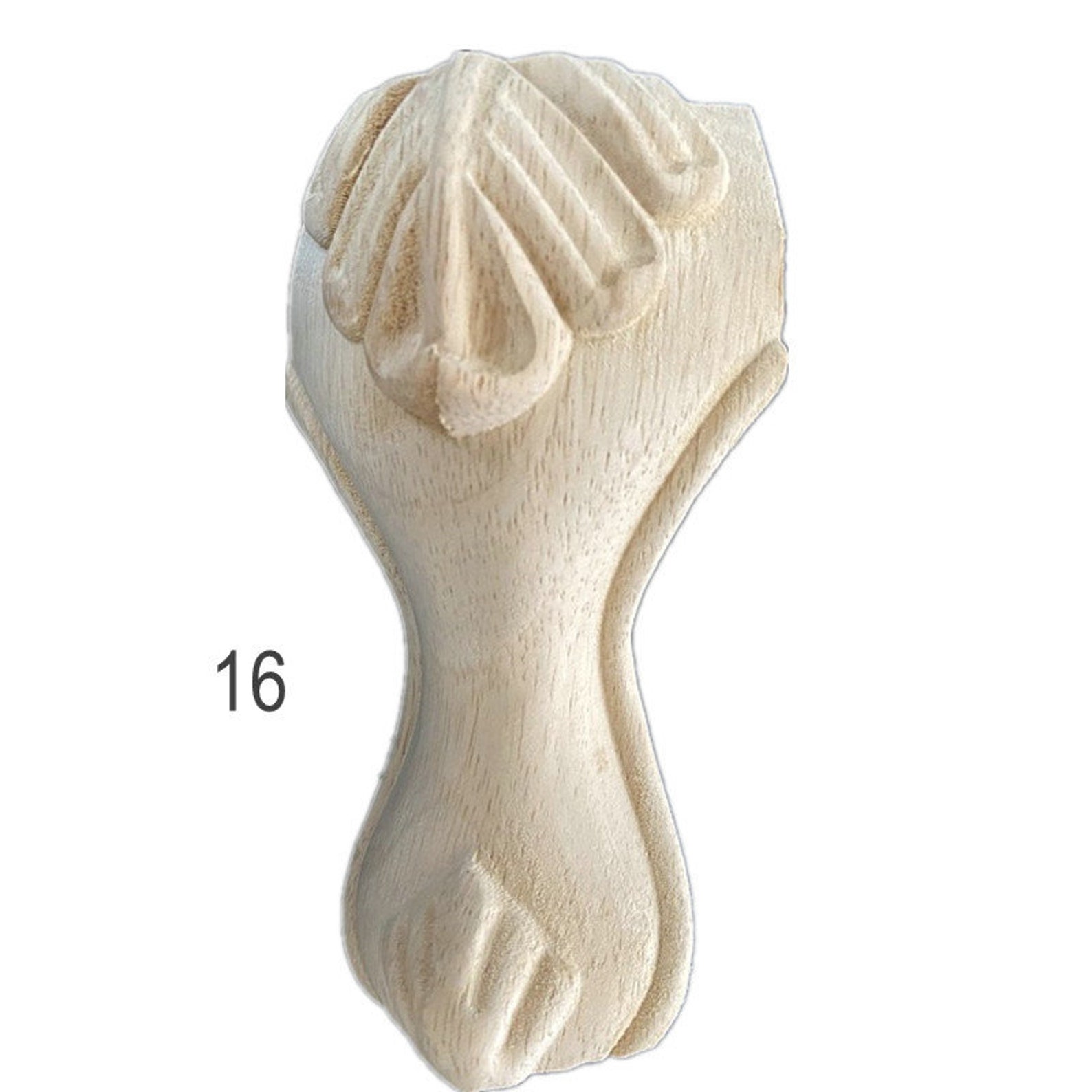 Unpainted Wood Carved Furniture Legs 1pc Leg Table Etsy