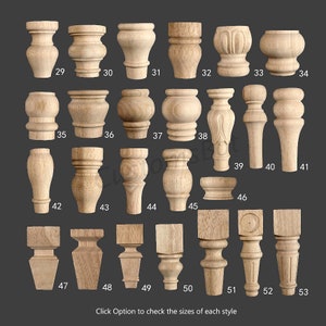 Unpainted Wood Carved Furniture Legs, 1pc, Cabinet Leg, Table Feet embellishments, Furniture Carving Appliques Supplies MD126