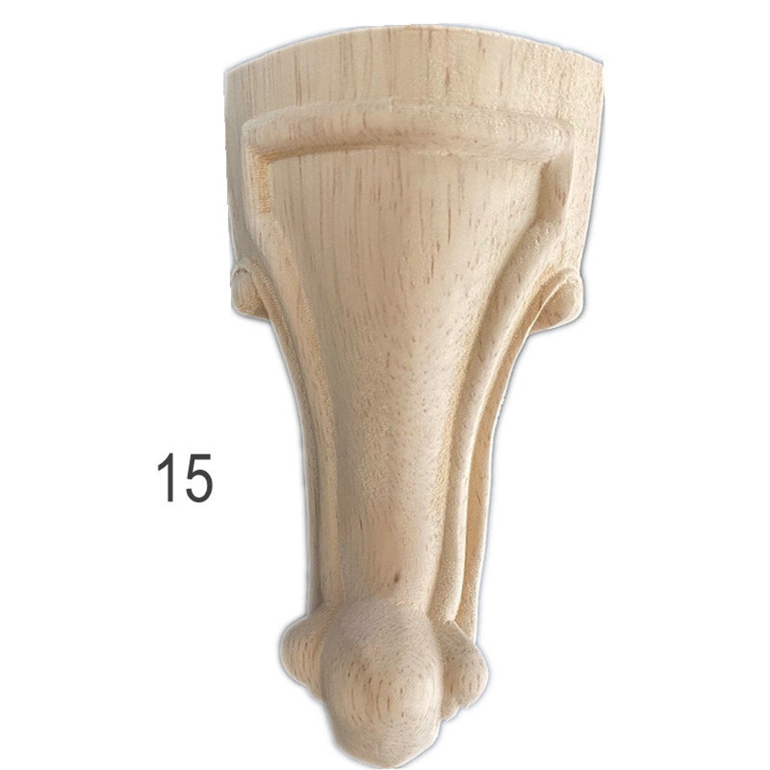 Unpainted Wood Carved Furniture Legs 1pc Leg Table Etsy