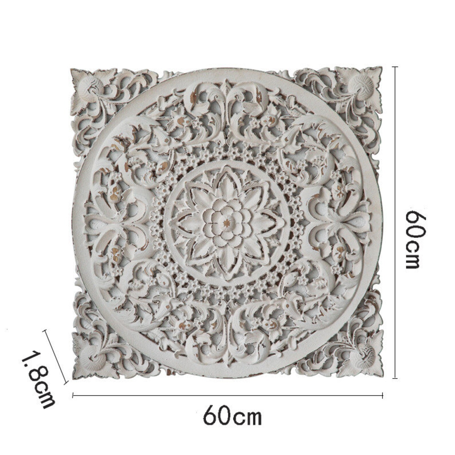 24 Home Decor Medallion Wood Wall Hanging Round Etsy