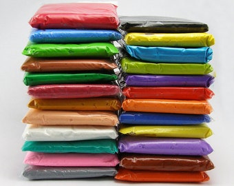 12pcs 24pcs super light DIY clay plasticine for cartoon characters DIY . different colors, can choose single color as demand QT003