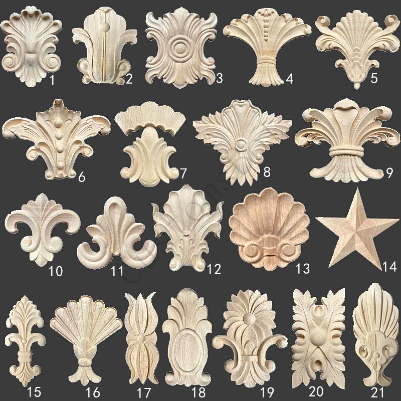 DIY shabby chic appliques furniture appliques onlays architectural mouldings 