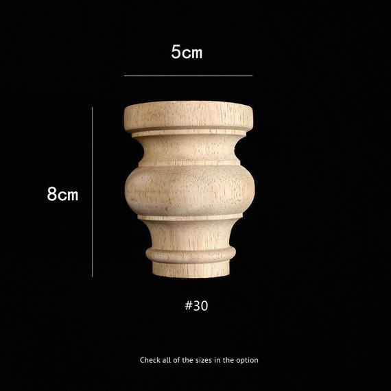 Unpainted Wood Carved Furniture Legs 1pc Cabinet Leg Table Feet