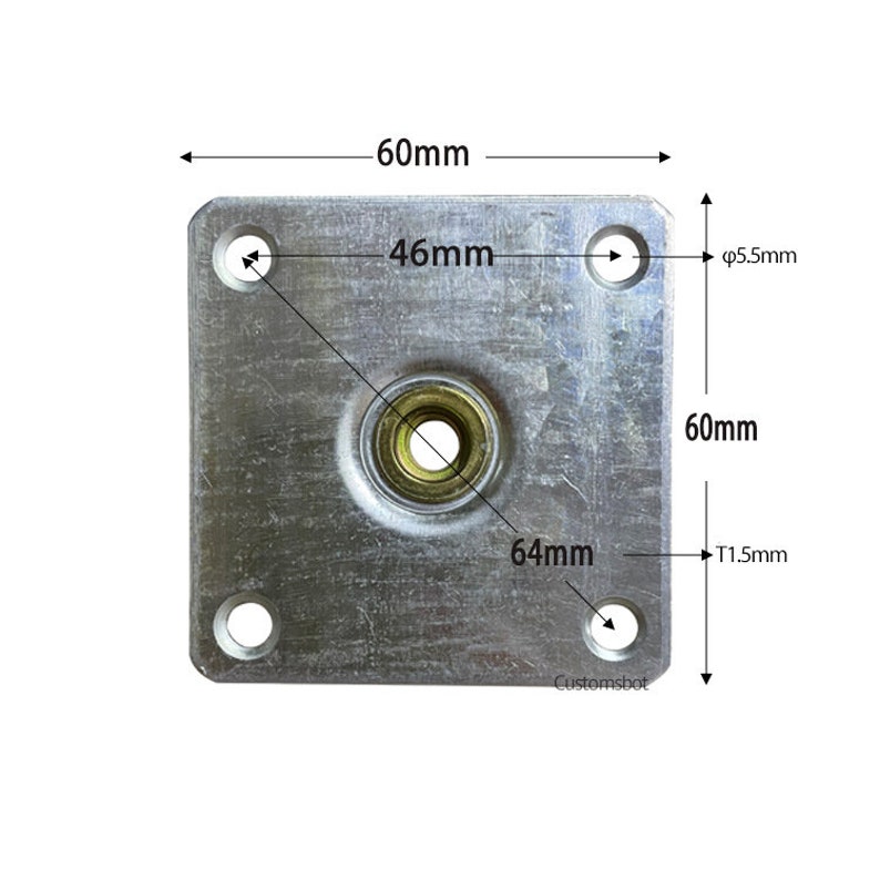 Furniture Legs Mounting Plates With Hanger Bolts Screws for Etsy
