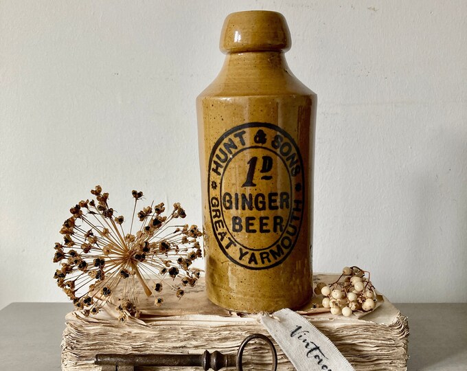 Antique Ginger Beer Bottle, Ginger Beer Bottle, Hunt & Sons, Great