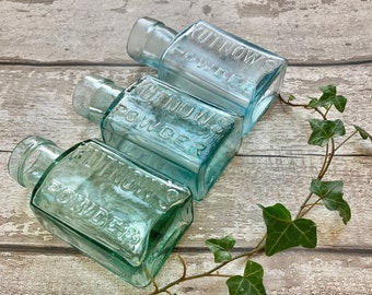 Antique Victorian Bottles, Victorian Chemists Bottles, Apothecary Bottles,  Collectible Bottles, Vintage Home Decor, Bathroom Decor