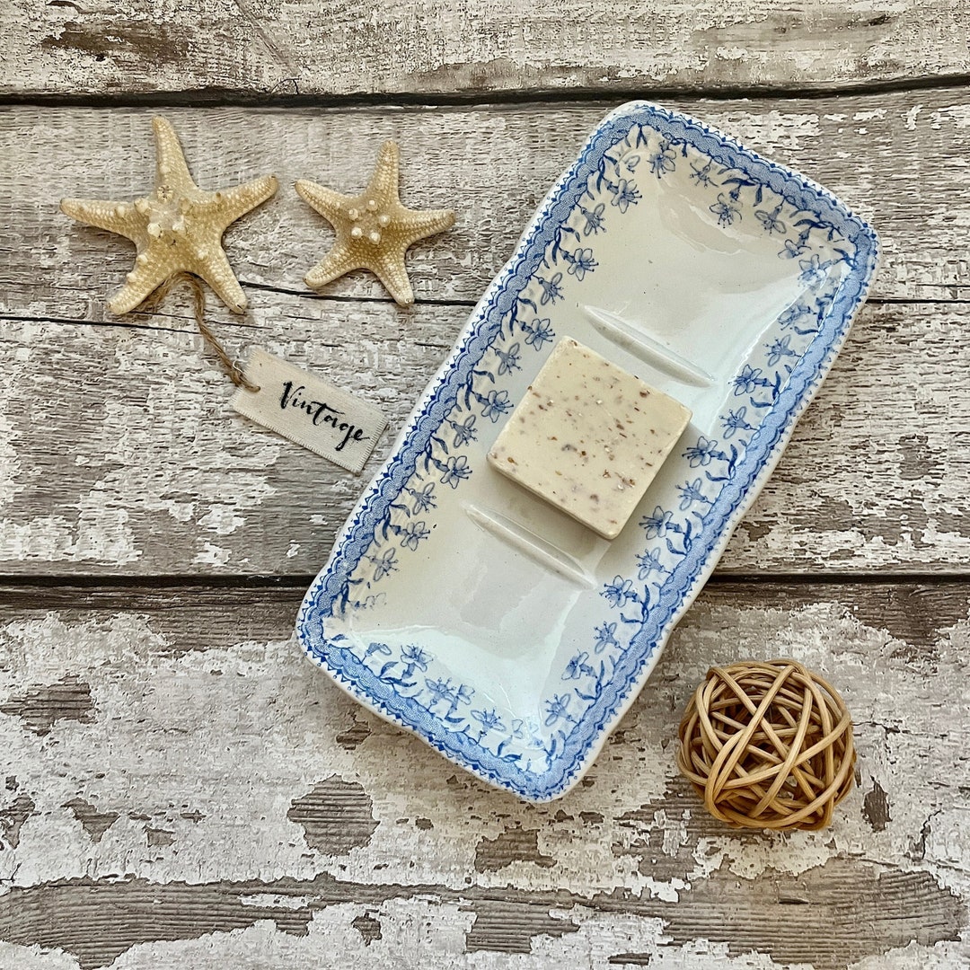 Antique French Soap Dish, Ironstone Soap Dish, Decorative Soap Dish
