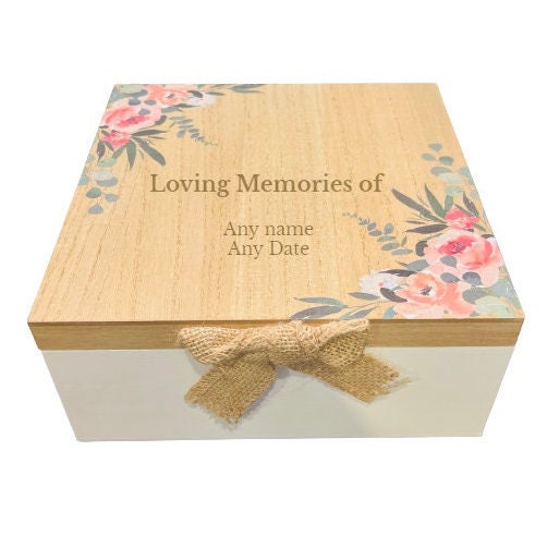 PERSONALISED DAD Memorial LARGE Memory Box ANY NAME Bereavement Loss FATHER 