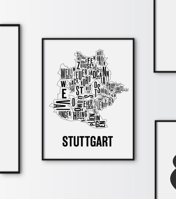 Stuttgart Citymap Poster Deutschlandkarte Grafik-Design | Etsy Stuttgart Citymap Poster Deutschlandkarte Grafik-Design | Etsy