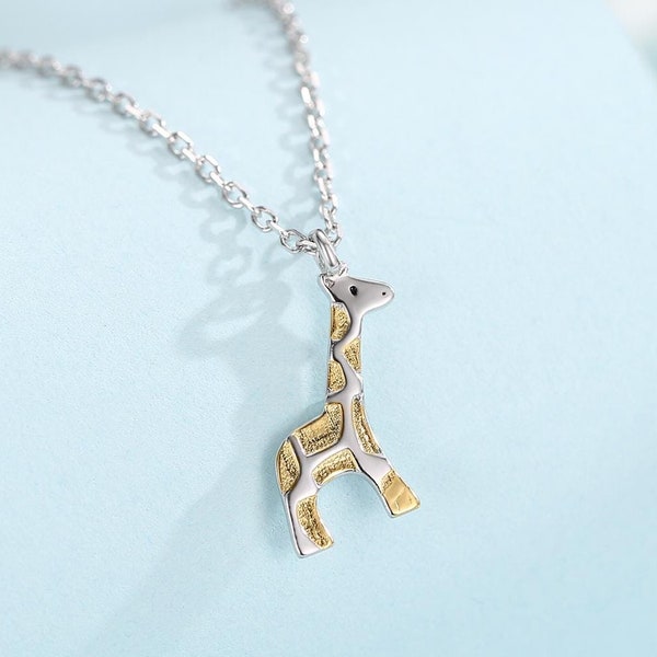 Love Giraffes Necklace pendants in Gold Simple Animal Necklaces 30pcs-N002
