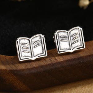 Book Earrings in Sterling Silver, Silver or Gold or Rose Gold, Fun and Quirky Gift for a Book Lover