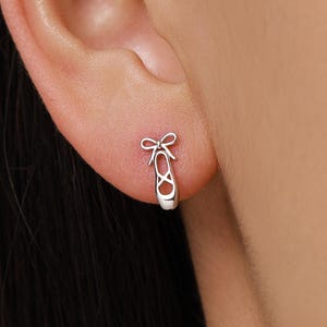 Clous d'oreilles chausson de danse en argent sterling