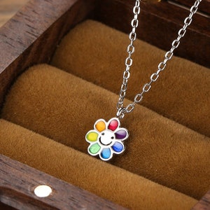 【North Works】SMILE & FLOWER DOUBLE PENDANT NECKLACE N-638 North Works Smile Necklace | Canoe Club
