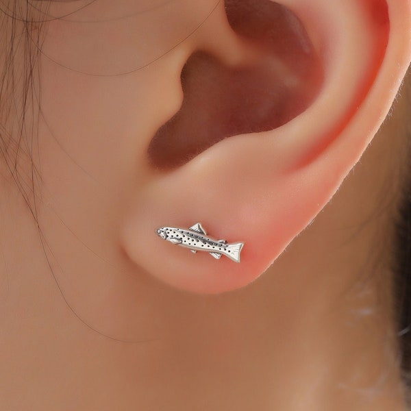 Rainbow Fish Stud Earrings Etsy