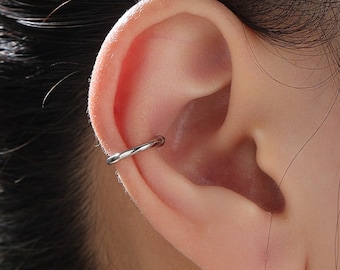 Piercing Free Sterling Silver Ear Cuff, No Piercing Ear Cuff, Silver, Gold or Rose Gold, Piercing Free  Ear Cuff, Simple and Minimalist